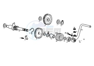 SENDA R DRD E1 E1R - 50 cc drawing STARTING SHAFT