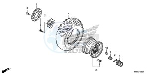 TRX420FM1F TRX420 Europe Direct - (ED) drawing FRONT WHEEL