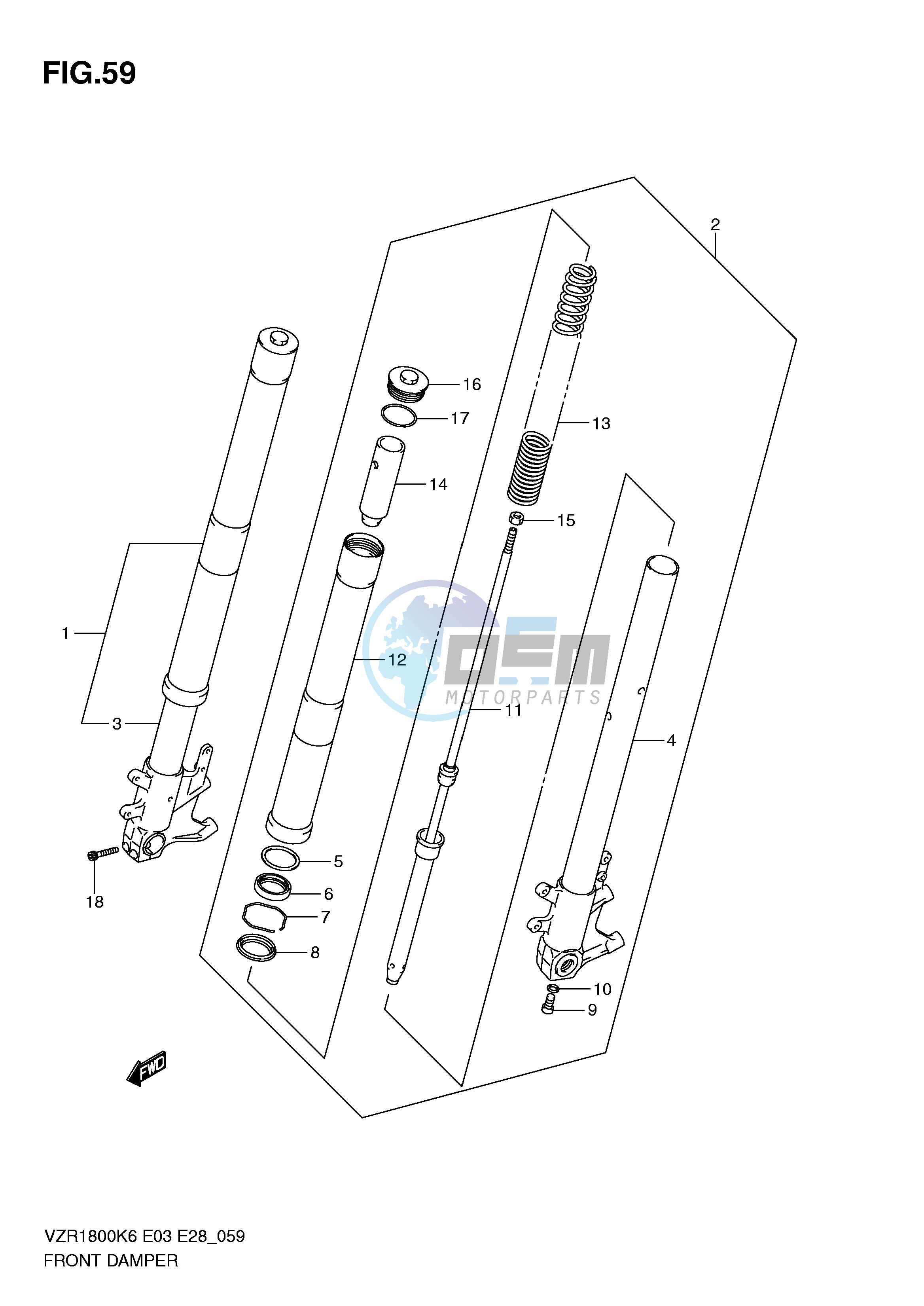 FRONT DAMPER (VZR1800K6 K7)