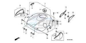 CBR1000RA9 France - (F / ABS CMF REP) drawing TOP SHELTER