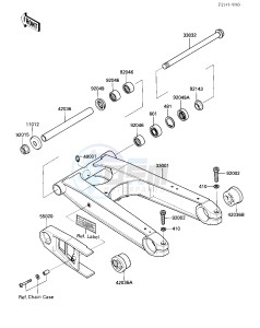 ZX 1000 B [NINJA ZX-10] (B1-B2) [NINJA ZX-10] drawing SWINGARM