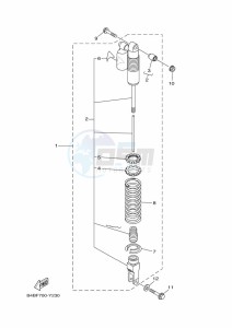 YZ85LW YZ85 (B0GG) drawing REAR ARM & SUSPENSION