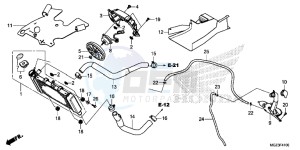 CBR500RE CBR500R UK - (E) drawing RADIATOR