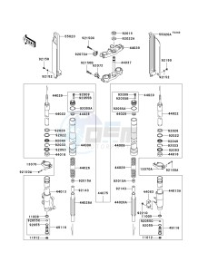 KLX 250 H [KLX250S] (H6F-H7F) H6F drawing FRONT FORK -- H6F- -