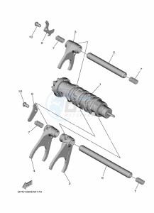 TRACER 9 MTT890 (B5UE) drawing SHIFT CAM & FORK