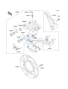 EX 250 F [NINJA 250R] (6F-7F) F6F drawing REAR BRAKE