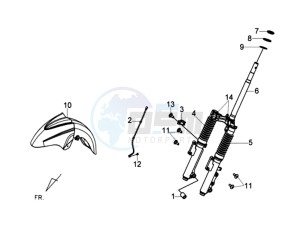 JOYRIDE 125 drawing FRONT FORK/ FRONT FENDER