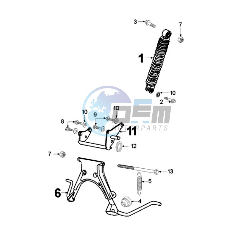 REAR SHOCK AND STAND