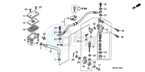 CBR600RRA Australia - (U) drawing REAR BRAKE MASTER CYLINDER (CBR600RR)