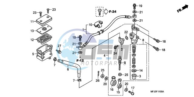 REAR BRAKE MASTER CYLINDER (CBR600RR)