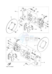 YXM700E YXM700PE VIKING EPS (1XP3) drawing FRONT BRAKE CALIPER