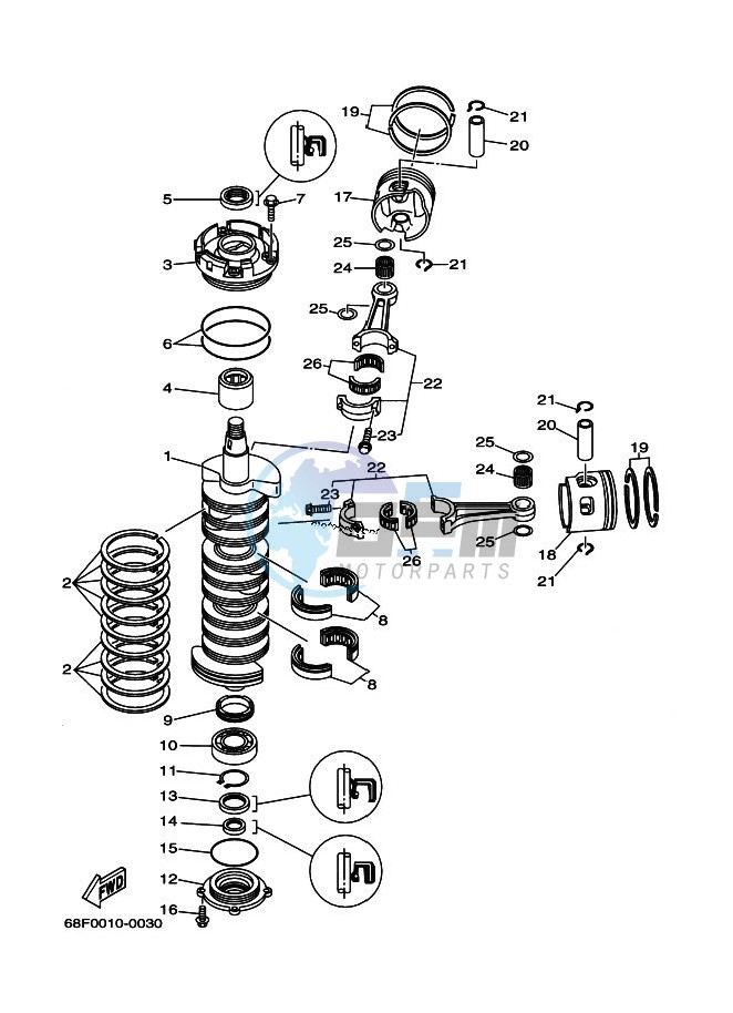 CRANKSHAFT--PISTON