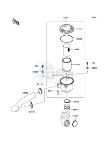 MULE_600 KAF400BBF EU drawing Air Cleaner-Belt Converter