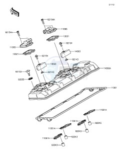 NINJA ZX-10R ABS ZX1000SGFB XX (EU ME A(FRICA) drawing Cylinder Head Cover