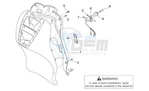 Scarabeo 50 2t (eng. Minarelli) drawing Front body V - Internal shield