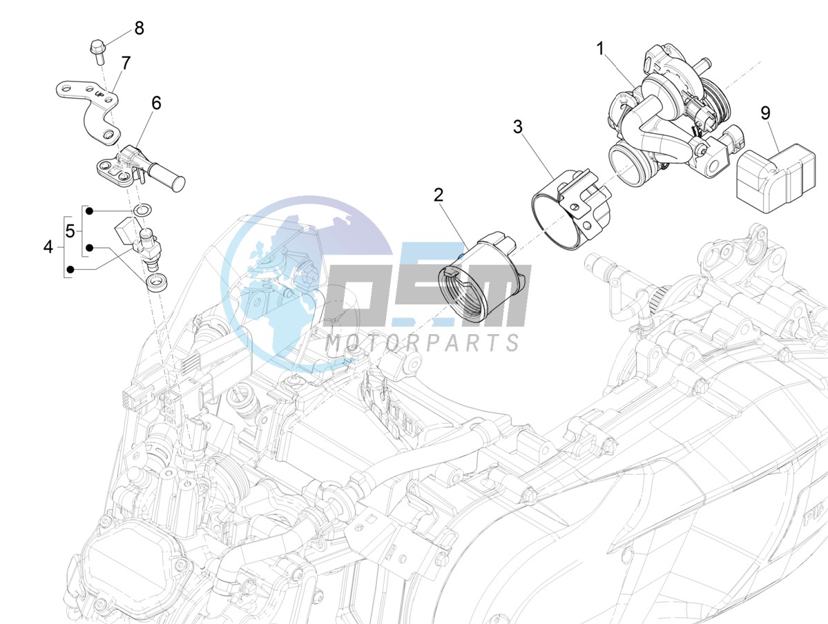 Throttle body - Injector - Induction joint