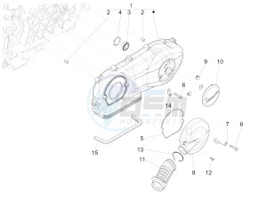 LT 150 4T 3V IE NOABS E3 (APAC) drawing Crankcase cover - Crankcase cooling