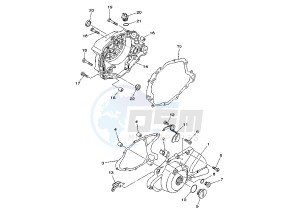 TW 125 drawing CRANKCASE COVER MY99/00