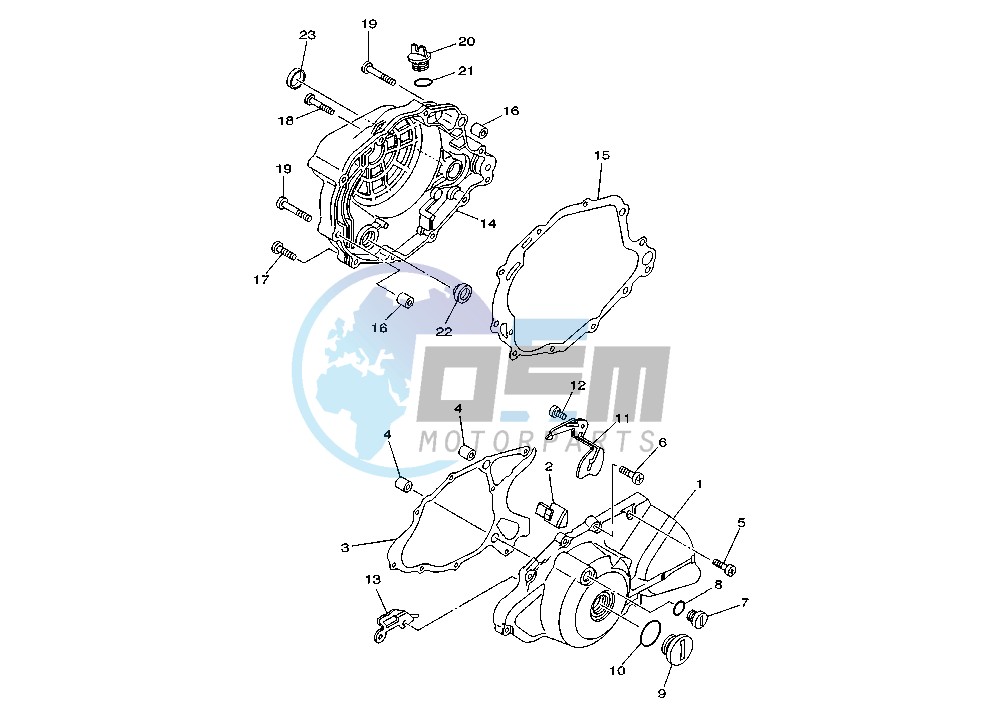 CRANKCASE COVER MY99/00