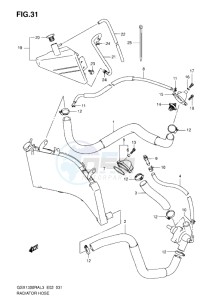 GSX1300R drawing RADIATOR HOSE