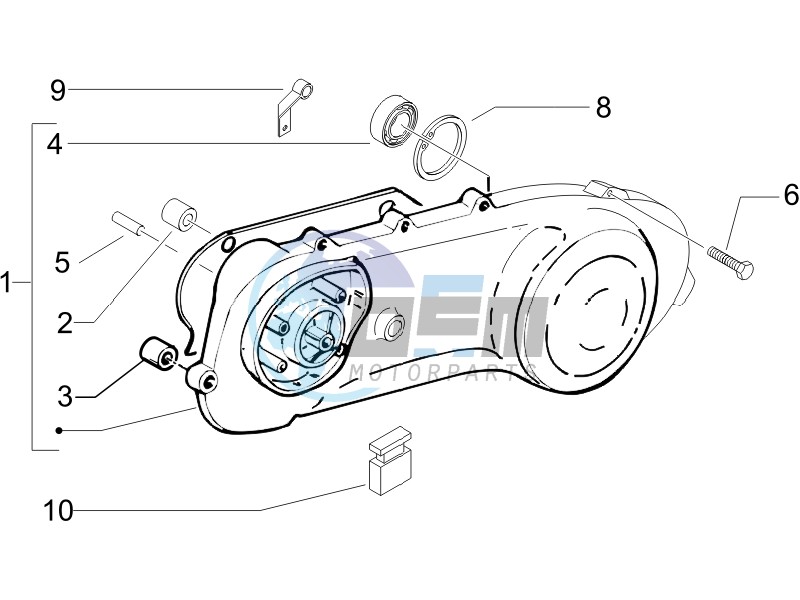 Crankcase cover and cooling