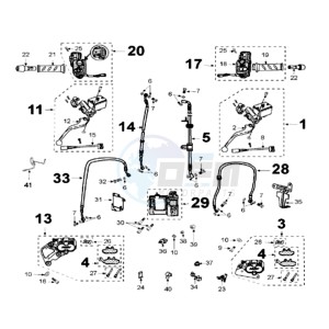 GEOPOLIS 125 SC drawing BRAKE SYSTEM MOLEX