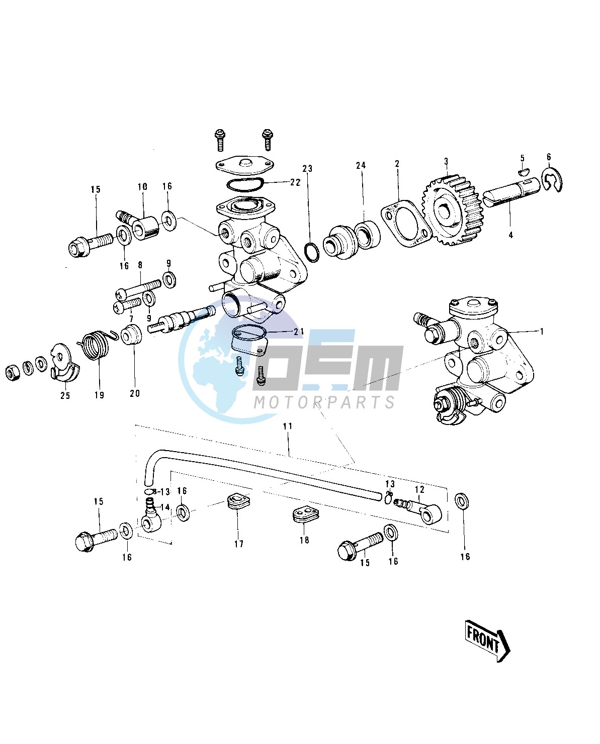 OIL PUMP -- 74-75 MC1M_MC1M-A- -