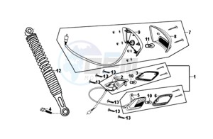 FIDDLE II 50 25KMH (L8) NL EURO4 drawing REAR LIGHT - REAR SUSPENSION