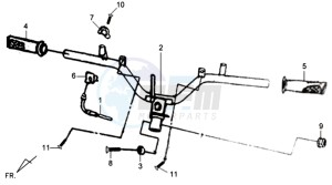 SYMPHONY 125 SR drawing HANDLEBAR / BRAKE LEVERS CPL  L/R