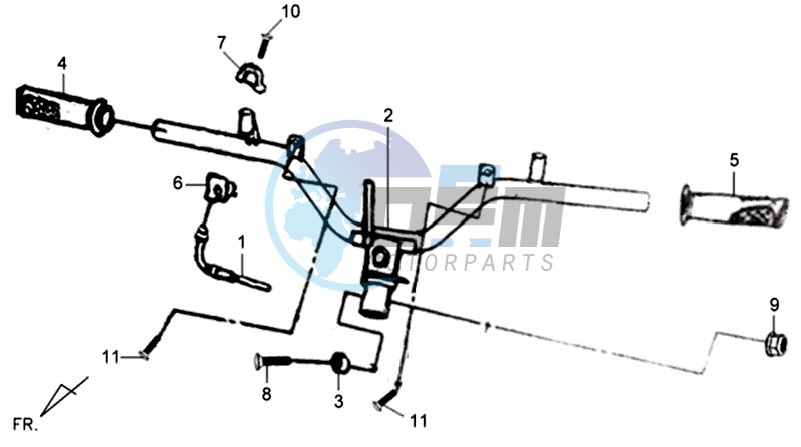 HANDLEBAR / BRAKE LEVERS CPL  L/R