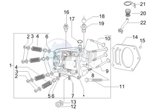 MP3 400 ie (USA) USA drawing Cilinder head unit - Valve