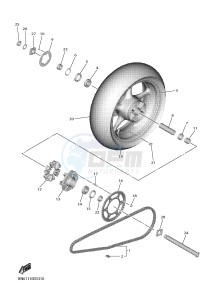 YZF-R6 YZFR6HC 600 YZF-R6 (BN61 BN62) drawing REAR WHEEL