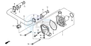 GL1500C F6C drawing WATER PUMP