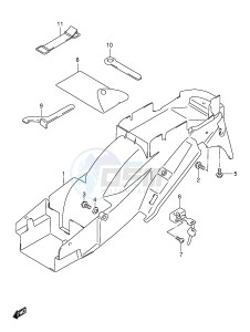 GSX600F (E2) Katana drawing REAR FENDER