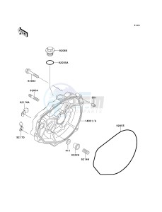 JH 750 C [750 ZXI] (C1-C3) [750 ZXI] drawing ENGINE COVER-- S- -