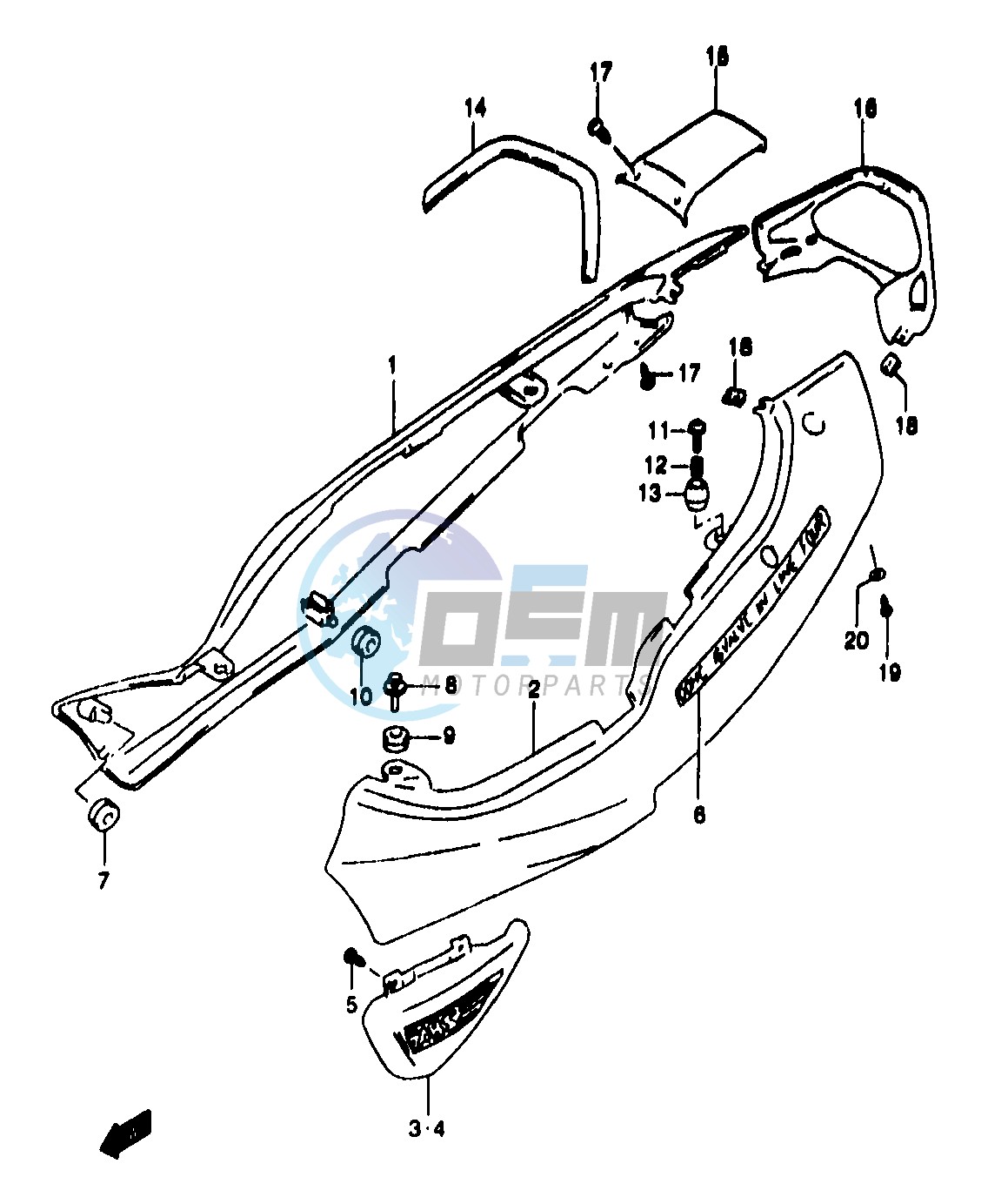 FRAME COVER (GSF1200SAX)