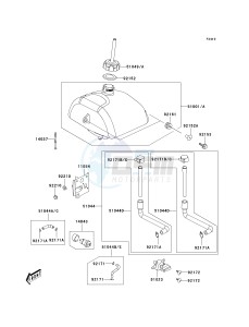 KSF 90 A [KFX90] (A7F-A9S) A8F drawing FUEL TANK