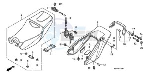 CB13009 Australia - (U / MME TWO) drawing SEAT/REAR COWL