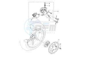 YQ AEROX 50 drawing REAR BRAKE CALIPER