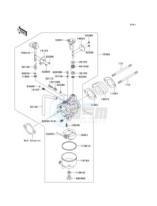 KAF 400 A [MULE 610 4X4] (A6F-AF) AAF drawing CARBURETOR -- CN,US- -