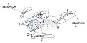 CBR900RR FIRE BLADE drawing STRIPE/MARK (9)