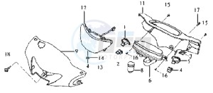 DD50 drawing DASHBOARD - TAIL LIGHT - HANDLEBAR COVER