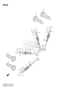 SFV650 (E21) Gladius drawing CAMSHAFT   VALVE