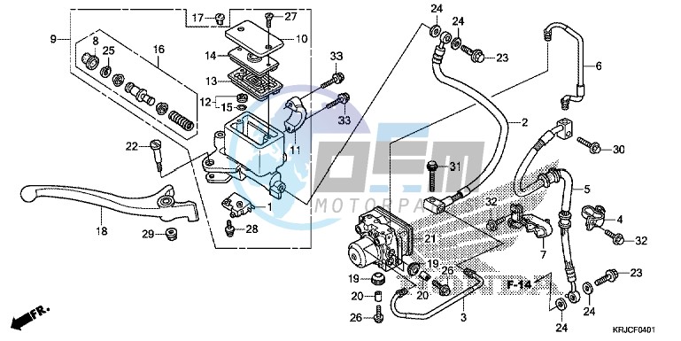 FR. BRAKE MASTER CYLINDER (FES125A)