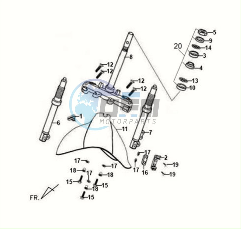 FRONT FENDER / FRONT FORK/ STEERING HEAD BEARING