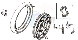 SYMPHONY 125 drawing REAR WHEEL / CENTRAL STAND