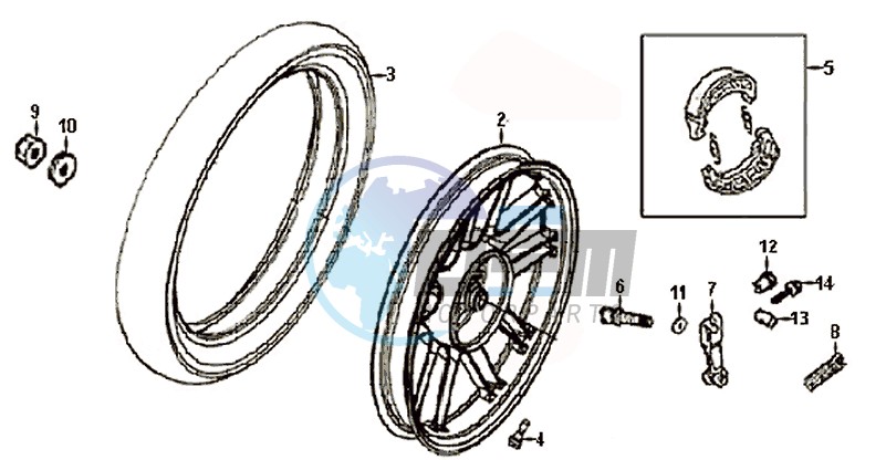 REAR WHEEL / CENTRAL STAND