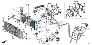 CB600F CB600S drawing RADIATOR