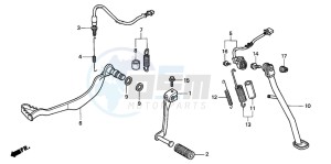 XL650V TRANSALP drawing PEDAL/STAND