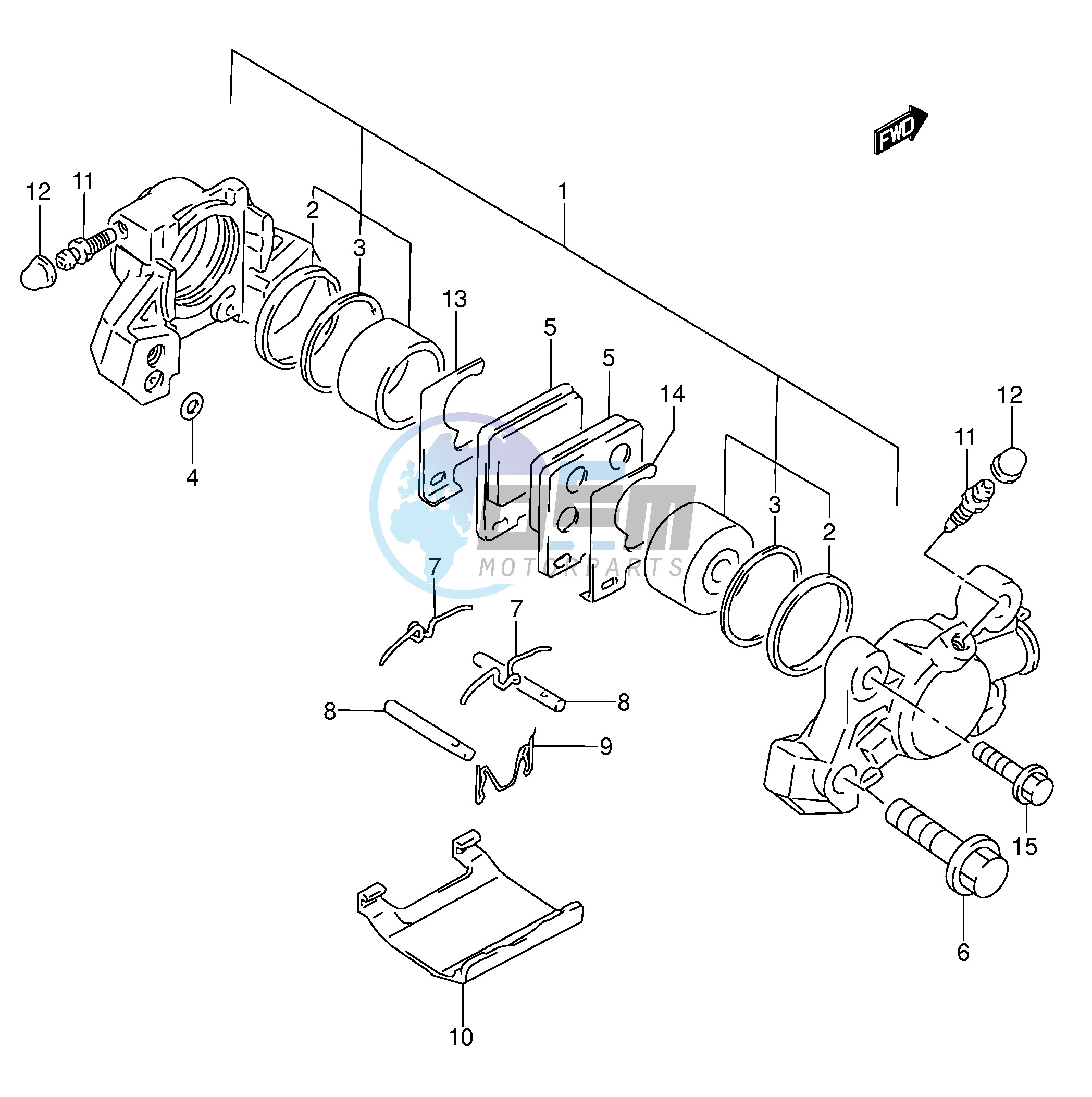 REAR CALIPER (MODEL P R)